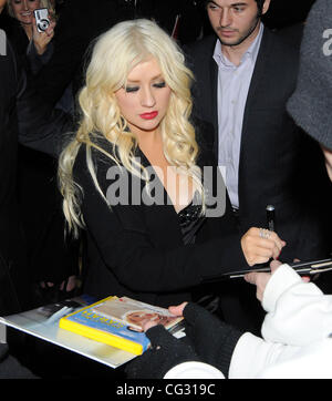 Christina Aguilera,  'Burlesque' UK film premiere After Party held at Floridita. London, England - 13.12.10 Stock Photo