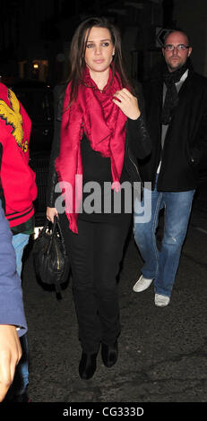 Danielle Lloyd leaving Whisky Mist Club London, England - 14.12.10 Stock Photo