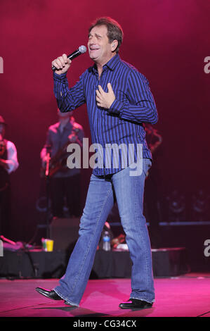 Huey Lewis and the News perform at the Seminole Hard Rock Hotel and Casinos' Hard Rock Live on December 15, 2010 in Hollywood, Florida . Stock Photo