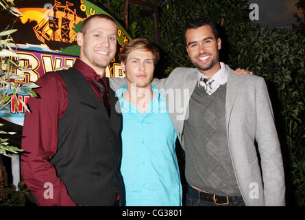 Chase Rice,  Judson ' Fabio' Birza and Matthew Lenahan The 'Survivor: Nicaragua' finale held at the CBS Television City Studios - Arrivals    Los Angeles, California - 19.12.10 Stock Photo