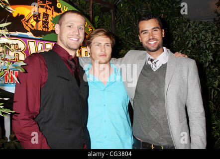 Chase Rice, Judson ' Fabio' Birza and Matthew Lenahan The 'Survivor: Nicaragua' finale held at the CBS Television City Studios - Arrivals    Los Angeles, California - 19.12.10 Stock Photo