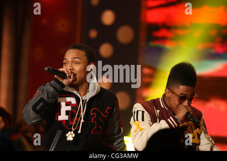 Bow Wow and Lil Twist BET's '106 and Park' New Years Eve show New York City, USA - 31.12.10 Stock Photo