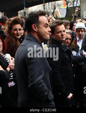 Declan Donnelly and Ant McPartlin arriving at the 'Britain's Got Talent' auditions London, England - 04.01.11 Stock Photo