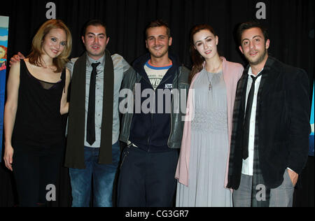 Erica Leerhsen, Steve Talley, Madeline Zima and Adam Rose 'First Date' premiere screening held at The American Film Institute (AFI) Screening Room Los Angeles, California - 08.01.11 Stock Photo