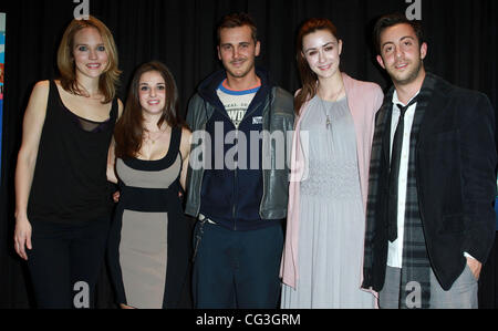 Erica Leerhsen, Steve Talley, Madeline Zima and Adam Rose 'First Date' premiere screening held at The American Film Institute (AFI) Screening Room Los Angeles, California - 08.01.11 Stock Photo