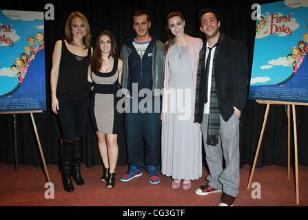 Erica Leerhsen, Steve Talley, Madeline Zima and Adam Rose 'First Date' premiere screening held at The American Film Institute (AFI) Screening Room Los Angeles, California - 08.01.11 Stock Photo