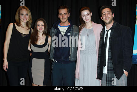 Erica Leerhsen, Steve Talley, Madeline Zima and Adam Rose 'First Date' premiere screening held at The American Film Institute (AFI) Screening Room Los Angeles, California - 08.01.11 Stock Photo