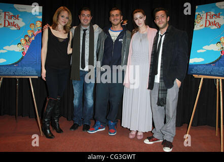 Erica Leerhsen, Steve Talley, Madeline Zima and Adam Rose 'First Date' premiere screening held at The American Film Institute (AFI) Screening Room Los Angeles, California - 08.01.11 Stock Photo