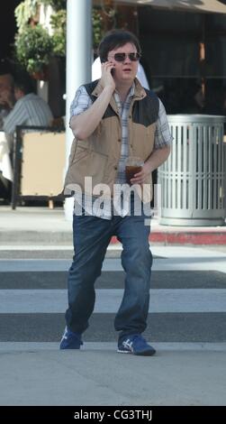 Clark Duke drinking an iced drink while out and about in Beverly Hills Los Angeles, California, USA - 14.01.11 Stock Photo