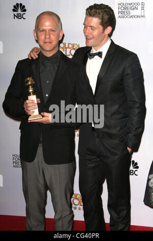 Ryan Murphy and Matthew Morrison 68th Annual Golden Globe Awards held at The Beverly Hilton hotel - Press Room Beverly Hills, California - 16.01.11 Stock Photo