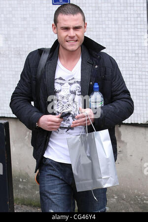 Danny Miller at the ITV studios London, England - 24.01.11 Stock Photo