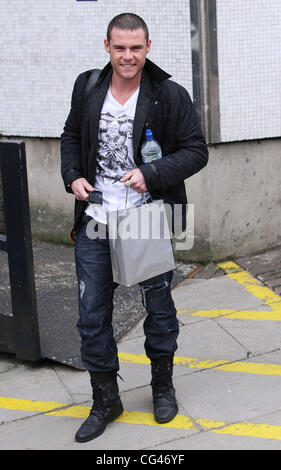 Danny Miller at the ITV studios London, England - 24.01.11 Stock Photo