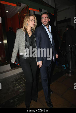 Prince Nikolaos and Princess Tatiana of Greece Tory Burch store opening cocktail party - Departures London, England - 25.01.11 Stock Photo