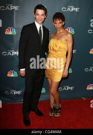 James Frain and wife Marta Cunningham Premiere Party for 'The Cape' Held At The Music Box Theatre Hollywood, California - 04.01.11 Stock Photo