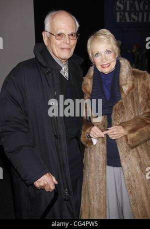 Dickie Moore and Jane Powell Al Hirschfeld Permanent Installation Reception and Unveiling held at The New York Public Library for Performing Arts. New York City, USA - 25.01.11 Stock Photo