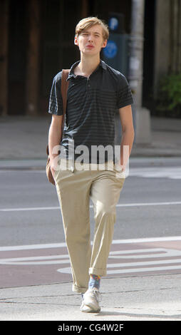 One of the stars of the film Toby Regbo arriving for the Times BFI