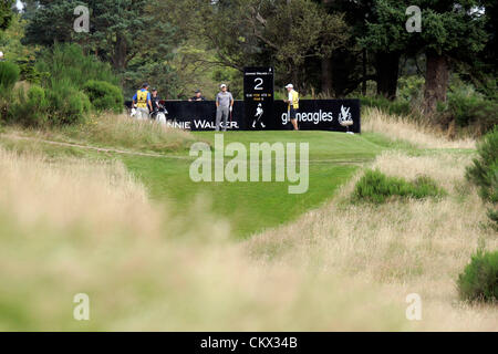 25.08.2012 Gleneagles, Scotland.  The 2nd tee during day three of the Johnnie Walker Championship from Gleneagles Golf Course. Stock Photo