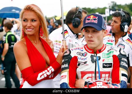 26th Aug 2012. Brno, Czech Republic MotoGP GP  Grand Prix from The Czech Republic Automotodrom Brno Picture shows Stefan Brandl ger Honda Stock Photo