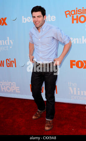 Aug. 26, 2012 - Los Angeles, California, U.S. - Max Greenfield  attends  The New Fox Tuesday Screening 26th August 2012 held at The Broad Stage at Santa Monica College,Santa Monica.CA.USA.(Credit Image: Â© TLeopold/Globe Photos/ZUMAPRESS.com) Stock Photo