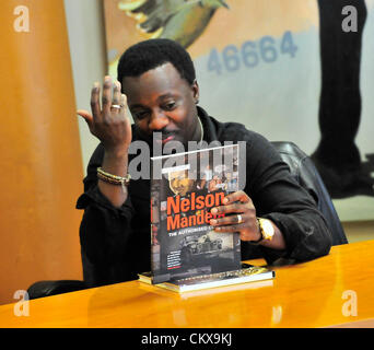 JOHANNESBURG, SOUTH AFRICA: American R&B singer Anthony Hamilton at the Nelson Mandela Foundation on August 21, 2012 in Johannesburg, South Africa. (Photo by Gallo Images / Daily Sun / Noko Mashilo) Stock Photo