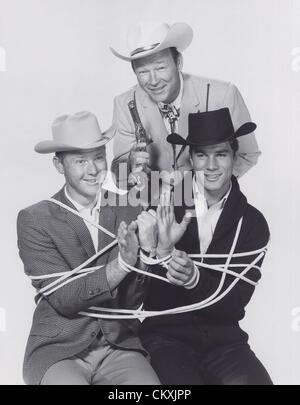 ROY ROGERS with George Maharis and Martin Milner.Supplied by   Photos, inc.(Credit Image: Â© Supplied By Globe Photos, Inc/Globe Photos/ZUMAPRESS.com) Stock Photo