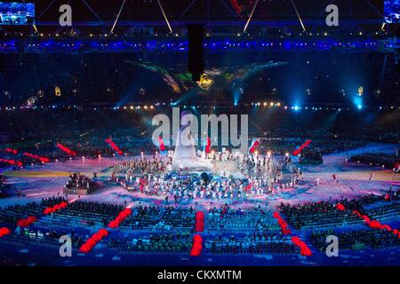 Stratford, London, UK. 29th Aug 2012. The Opening Ceremony of the London 2012 Paralympic Games at the Olympic Stadium in Stratford.  Credit:  Action Plus Sports Images / Alamy Live News