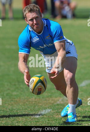 JOHANNESBURG, SOUTH AFRICA - SEPTEMBER 01, Jano Vermaak during the South African national rugby team field session and media conference at KES on September 01, 2012 in Johannesburg, South Africa Photo by Duif du Toit / Gallo Images Stock Photo