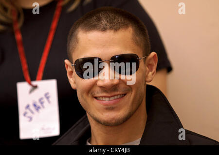 BOLOGNA, ITALY - SEP 01: Alex (Alejandro) Meraz [Twilight Actor] portrait at the Night ItaCon Festival 2012 in Bologna, Italy on Sep 01, 2012. Stock Photo