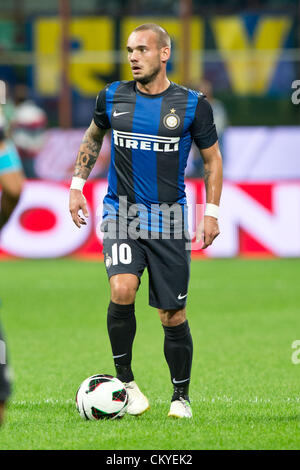 Wesley Sneijder (Inter), SEPTEMBER 2, 2012 - Football / Soccer : Italian 'Serie A' match between Inter Milan 1-3 AS Roma at Stadio Giuseppe Meazza in Milan, Italy. (Photo by Enrico Calderoni/AFLO SPORT) [0391] Stock Photo