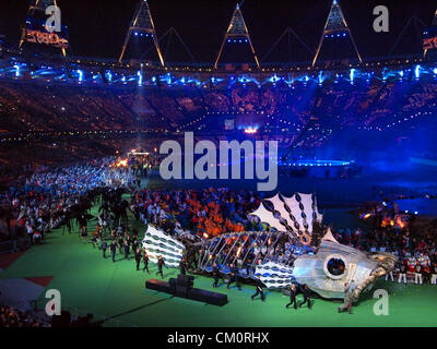 London, UK, 9th Sep 2012. London 2012 Paralympic games closing ceremony. Stock Photo