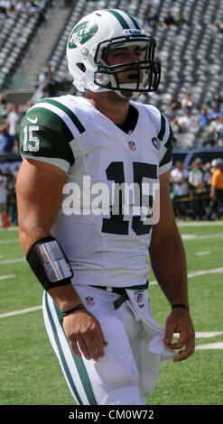 Sep 09,2012-New York New York USA TIM TEBOW (15) during  the NY Jets vs Buffalo Bills at Met Life Stadium In New Jersey The Jets won 48-28 (Credit Image: Jeffrey Geller/ZUMAPRESS.com) Stock Photo