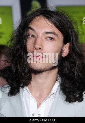 Sept. 10, 2012 - Hollywood, California, U.S. - Ezra Miller arrives for the premiere of the film 'The Perks of Being a Wallflower' at the Cinerama Dome theater. (Credit Image: Credit:  Lisa O'Connor/ZUMAPRESS.com)/Alamy Live News Stock Photo