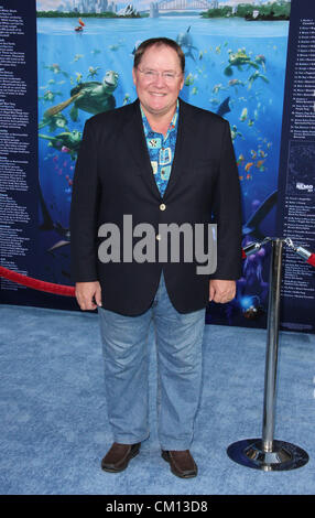 Sept. 10, 2012 - Los Angeles, California, U.S. - John Lasseter  attends  Disney Pixar's ''Finding Nemo'' Disney Digital 3D Premiere  on 10th September 2012 at  The El Capitan Theatre,Los Angeles, CA.USA.(Credit Image: Â© TLeopold/Globe Photos/ZUMAPRESS.com) Stock Photo