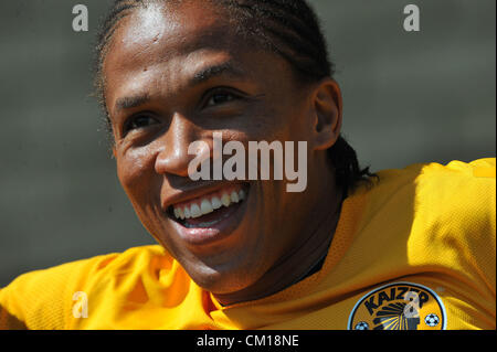 JOHANNESBURG, SOUTH AFRICA - SEPTEMBER 12, Josta Dladla during the Kaizer Chiefs media open day at The Village, Naturena on September 12, 2012 in Johannesburg, South Africa Photo by Duif du Toit / Gallo Images Stock Photo