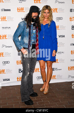 Sept. 10, 2012 - Toronto, Ontario, Canada - Filmmaker / musician ROB ZOMBIE (L) and actress SHERI MOON ZOMBIE attend 'The Lords Of Salem' Premiere during the 2012 Toronto International Film Festival at the Ryerson Theatre on September 10, 2012 in Toronto, Canada. (Credit Image: © Igor Vidyashev/ZUMAPRESS.com) Stock Photo