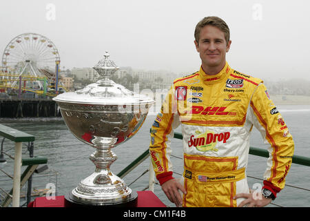 Sept. 13, 2012 - Fontana, California, U.S - Indycar, MAV TV 500, Fontana, CA, September 12-15 2012,  Astor Cup for Indycar champion, Santa Monica Pier, Press Conference,  RYAN HUNTER REAY, Andretti Autosport (Credit Image: © Ron Bijlsma/ZUMAPRESS.com) Stock Photo