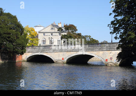 Bedford, UK - Bedford's Town Bridge over the River Great Ouse -  A selection of views of the county town of Bedford, England - 15th September 2012  Photo by Keith Mayhew Stock Photo