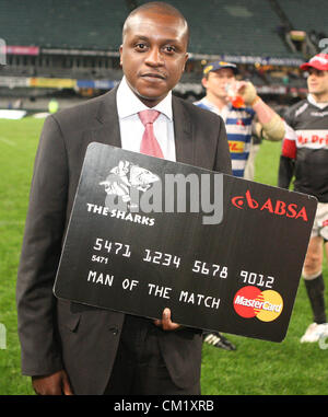 DURBAN, SOUTH AFRICA - SEPTEMBER 15, during the Absa Currie Cup match between The Sharks and DHL Western Province from Mr Price KINGS PARK on September 15, 2012 in Durban, South Africa Photo by Steve Haag / Gallo Images Stock Photo