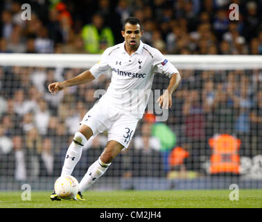 20.09.2012 London, ENGLAND:  Sandro of Tottenham Hotspur in action during the Europa League Group J match between Tottenham Hotspur and SS Lazio at White Hart Lane Stadium Stock Photo