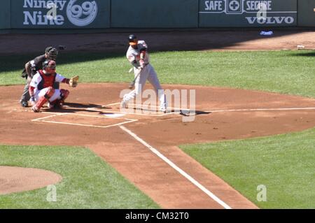 Boston, USA, Sunday 23rd September 2012. Boston Red Sox play the Baltimore Orioles at Fenway Park Stock Photo