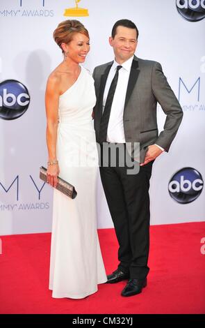 Jon Cryer Lisa Joyner arrivals64th Primetime Emmy Awards - ARRIVALS Part 2 Nokia Theatre L.A LIVE Los Angeles CA September 23 Stock Photo