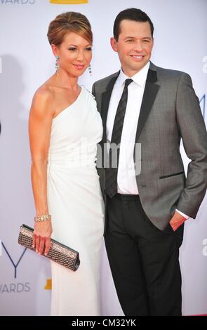 Jon Cryer Lisa Joyner arrivals64th Primetime Emmy Awards - ARRIVALS Part 2 Nokia Theatre L.A LIVE Los Angeles CA September 23 Stock Photo