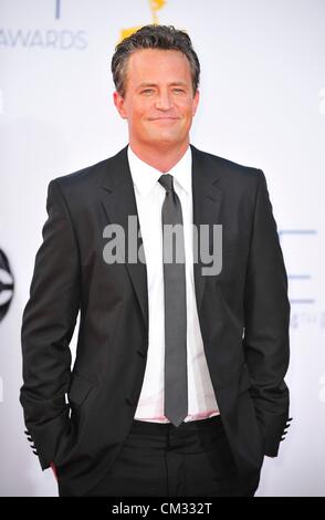 Matthew Perry arrivals64th Primetime Emmy Awards - ARRIVALS Part 2 Nokia Theatre L.A LIVE Los Angeles CA September 23 2012 Stock Photo