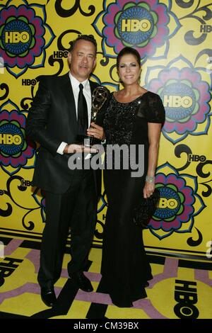 Tom Hanks Rita Wilson arrivals HBO Emmy Awards After PartyPlaza atPacific Design Center Los Angeles CA September 23 2012 Photo Stock Photo