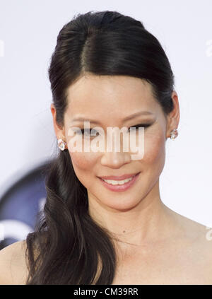 Sept. 23, 2012 - Los Angeles, California, USA - Lucy Liu at the 64th Annual Primetime Emmy Awards held at the Nokia Theatre L.A. LIVE on Sunday, September 23, 2012 in Los Angeles, California. (Credit Image: © Javier Rojas/Prensa Internacional/ZUMAPRESS.com) Stock Photo