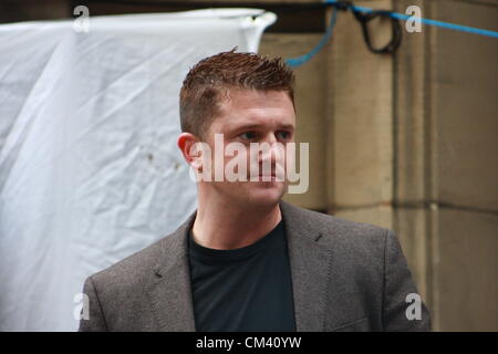 Tommy Robinson co-founder of the English Defence League - EDL Stock Photo