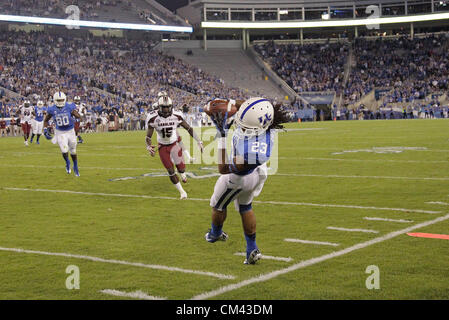 September 29, 2012 - Lexington, Kentucky, USA - UK wide receiver Daryl Collins catches a first down pass in the first half as the University of Kentucky plays South Carolina at Commonwealth Stadium. South Carolina won the game 38-17. (Credit Image: © David Stephenson/ZUMAPRESS.com) Stock Photo