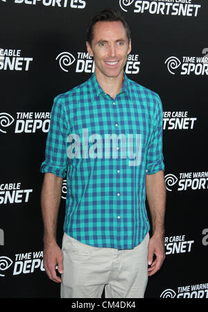 Oct. 1, 2012 - Los Angeles, California, U.S. - Steve Nash  attends  Launch Of Time Warner Cable Sportsnet Gala on 1st October 2012 Time Warner Cable Sports Studios,El  Segundo,CA.USA.(Credit Image: © TLeopold/Globe Photos/ZUMAPRESS.com) Stock Photo