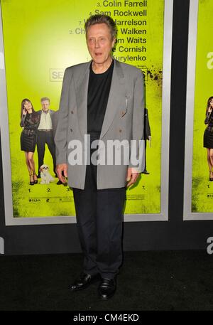 Oct. 1, 2012 - Los Angeles, California, U.S. - Christopher Walken Attending the Los Angeles Premiere of ''Seven Psychopaths'' held at the Bruin Theatre in Westwood, California on October 1, 2012. 2012(Credit Image: © D. Long/Globe Photos/ZUMAPRESS.com) Stock Photo