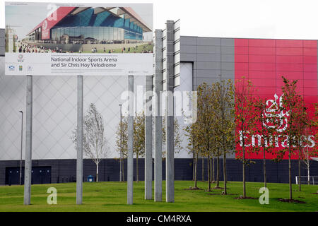 The Sir Chris Hoy Velodrome at the Emirates Arena in the East End of Glasgow, Scotland, UK Stock Photo